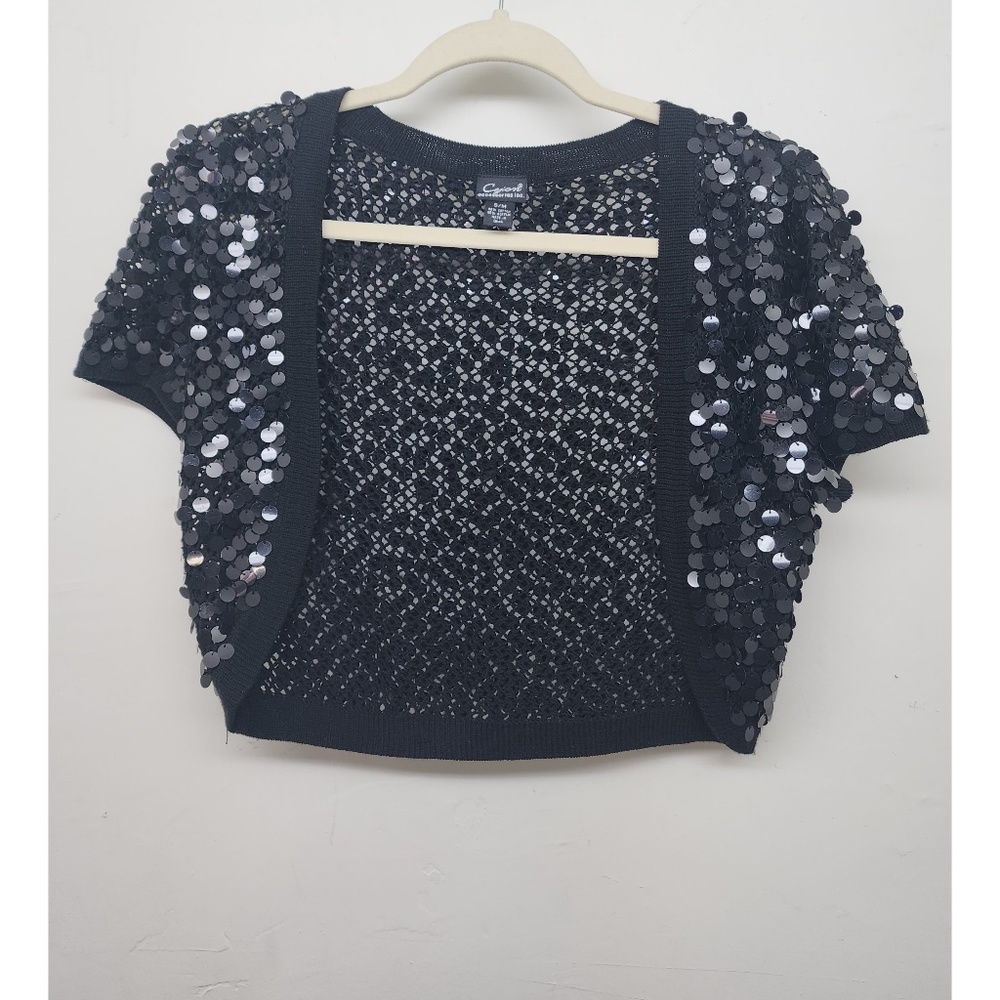 Black Sequin Shrug Size S/M